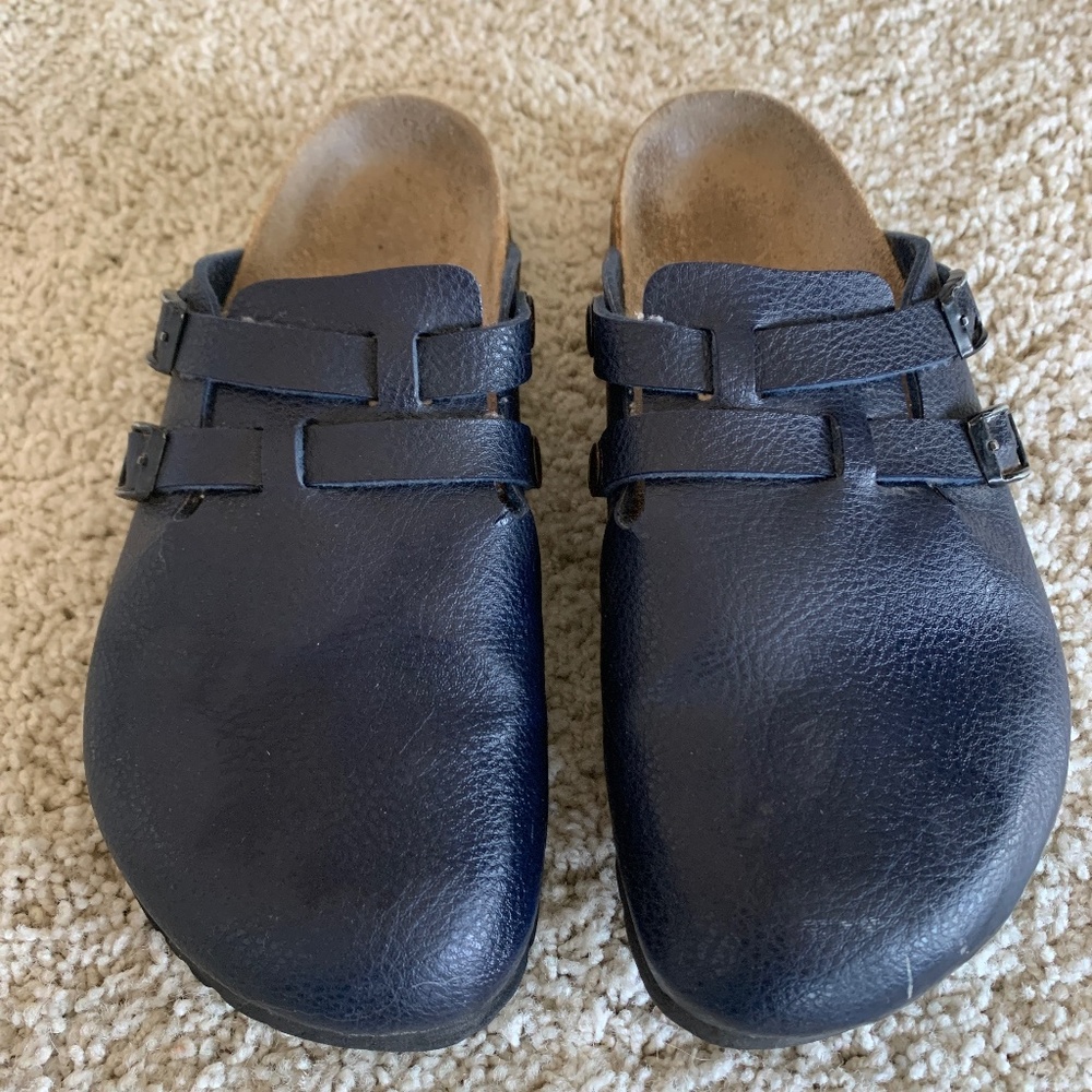 Blue Birkenstock Clogs, size 39